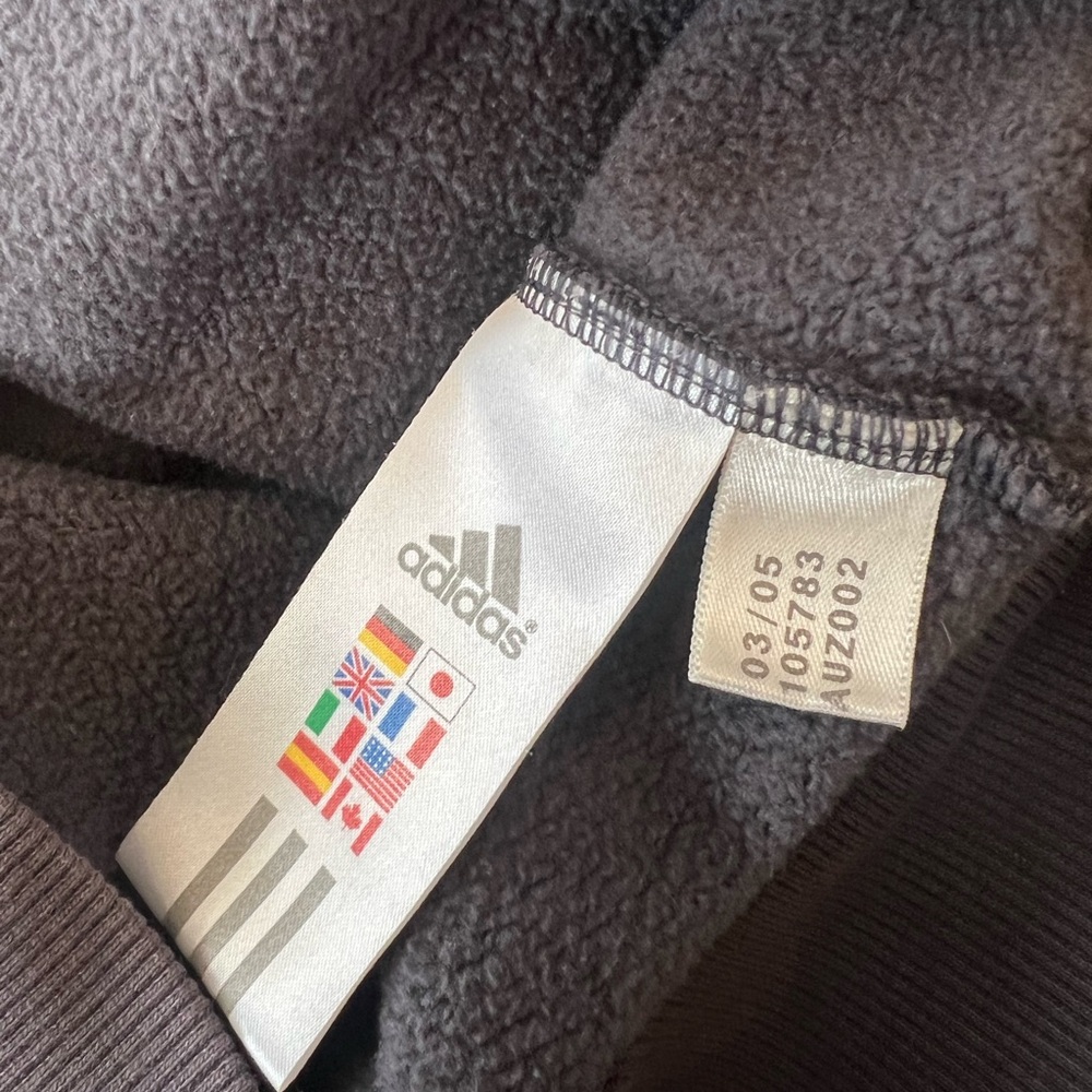 Vintage Y2K Adidas Center Trefoil Hoodie Streetwear Sweatshirt - Picture 7 of 8